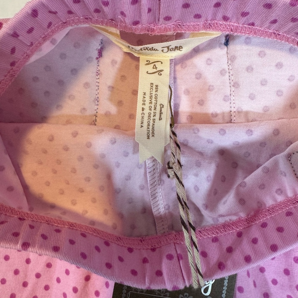 Matilda Jane CAPTURE THE FLAG Shorties Size 4 Ruffled Pocket Purple Dot NWT - Picture 3 of 4
